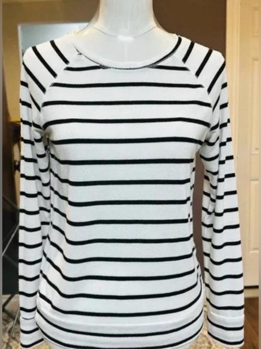 Market and Spruce Knit Top Black/White